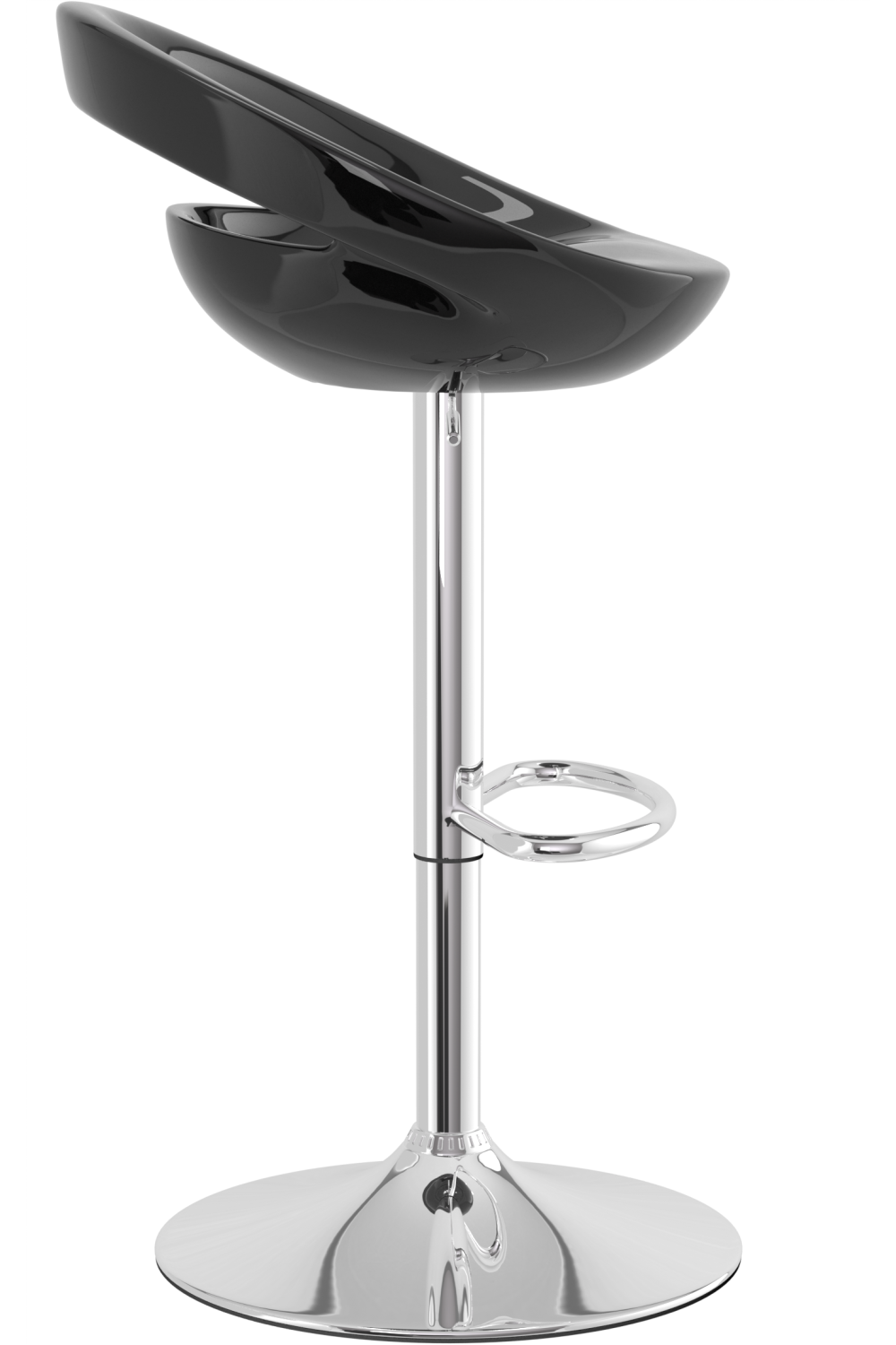 Crescent Bar Stool Black