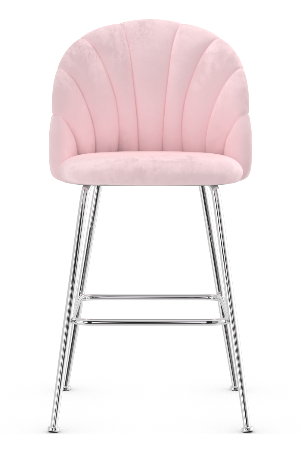 Crystal Bar Stool Pink Velvet