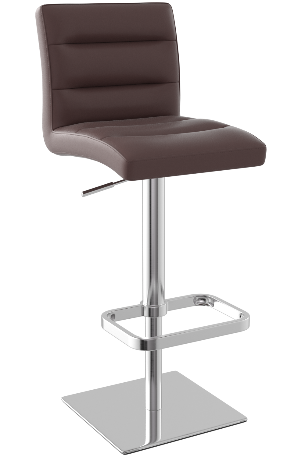 Deluxe Brushed Real Leather Bar Stool Brown