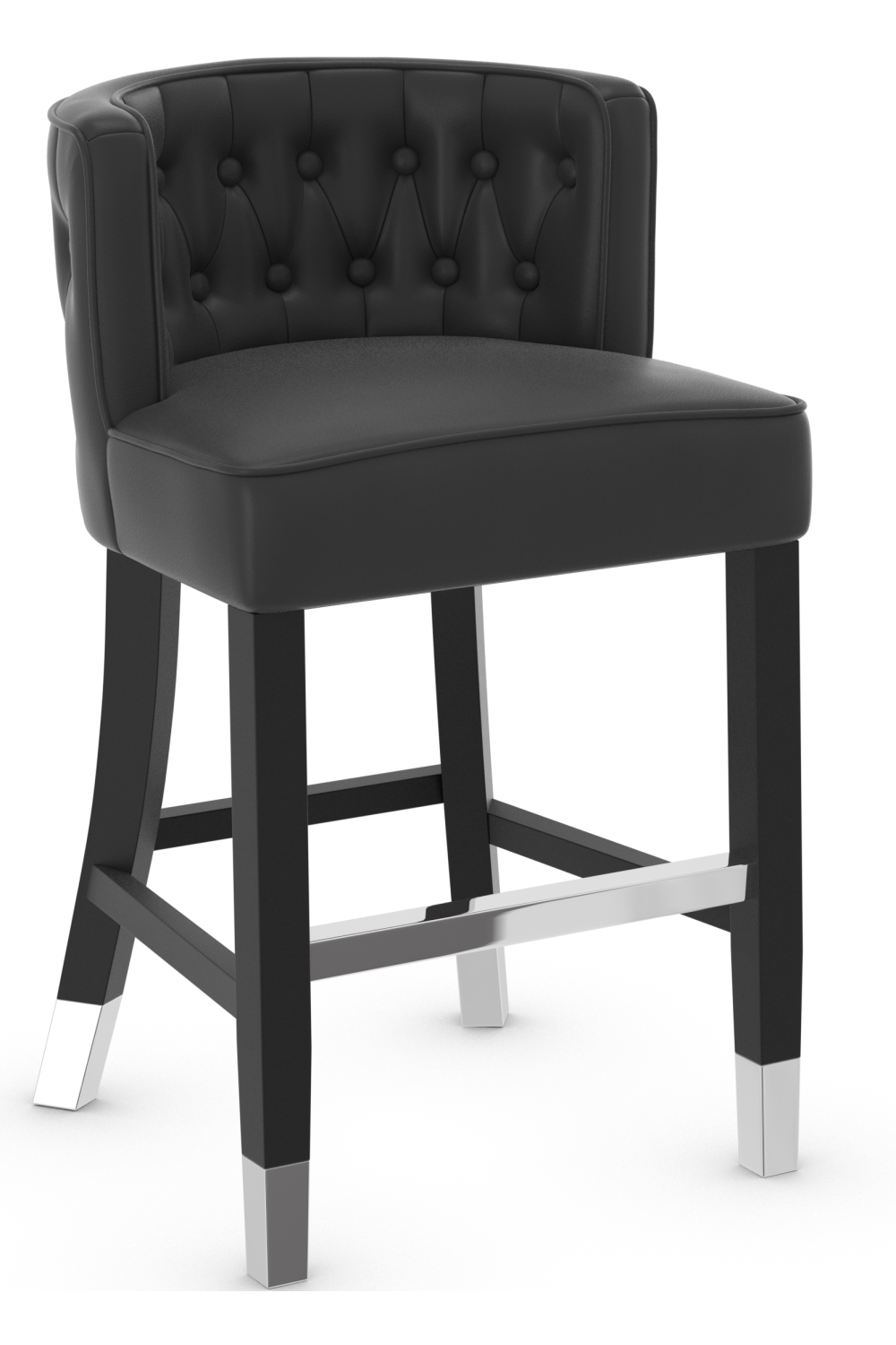 Mayfair Bar Stool Black Leather