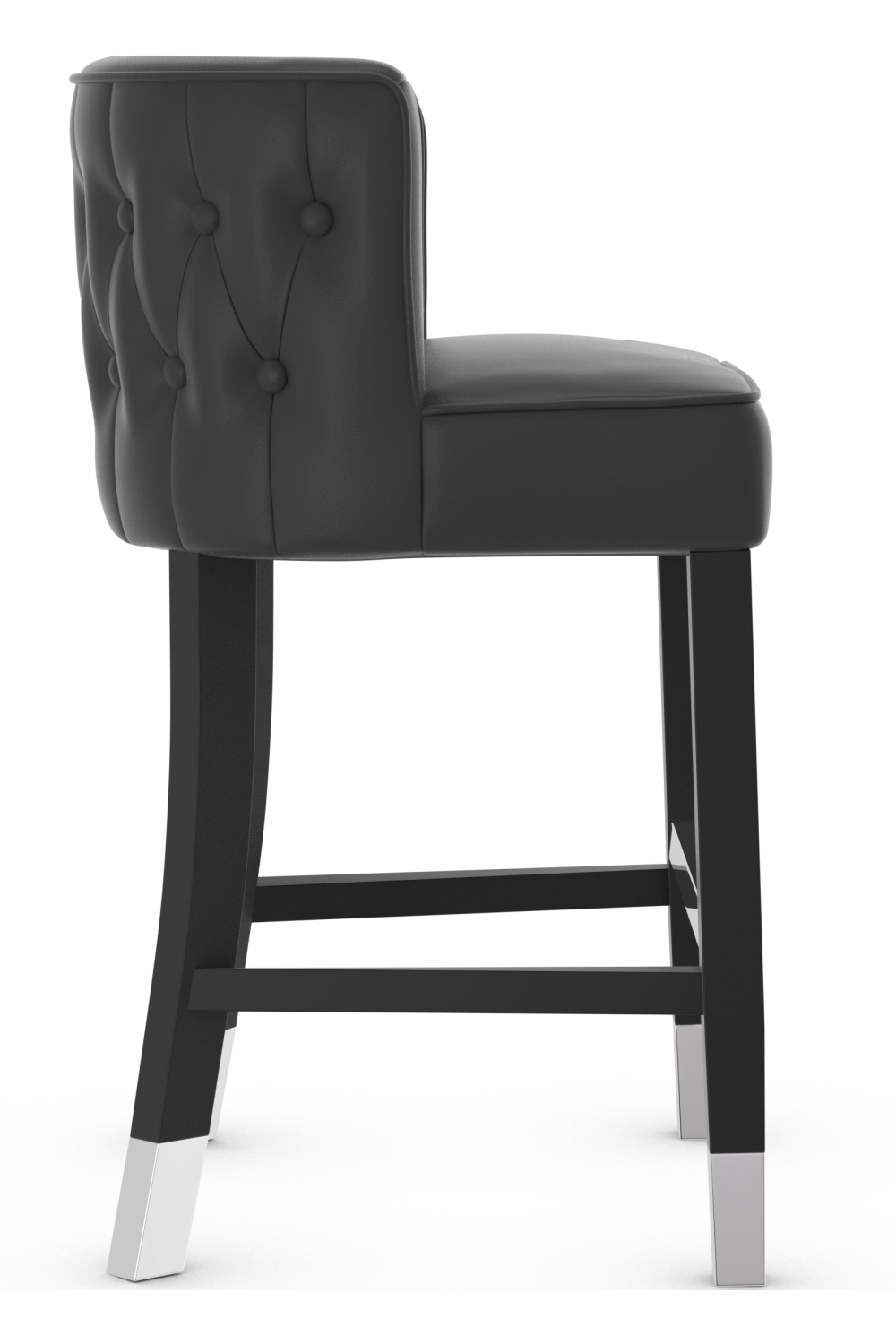 Mayfair Bar Stool Black Leather