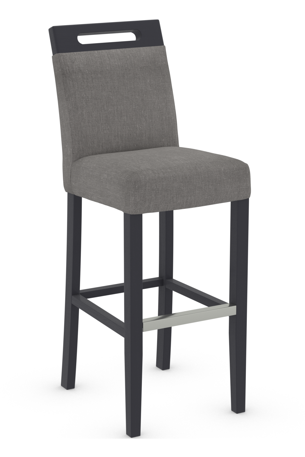 Modena Bar Stool Grey Fabric
