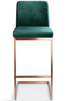 Ark Rose Gold Bar Stool Velvet