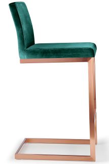 Ark Rose Gold Bar Stool Velvet