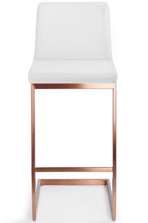 Ark Rose Gold Stool White