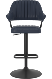 Aviator Black Bar Stool Vintage Blue