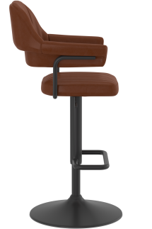 Aviator Black Bar Stool Vintage Brown