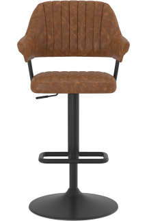 Aviator Black Bar Stool Vintage Tan
