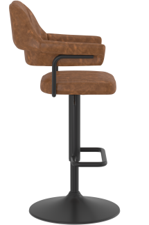 Aviator Black Bar Stool Vintage Tan