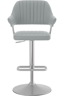 Aviator Brushed Bar Stool Grey