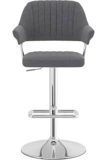 Aviator Fabric Bar Stool Charcoal