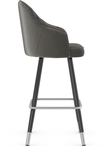 Belvedere Brushed Bar Stool Velvet