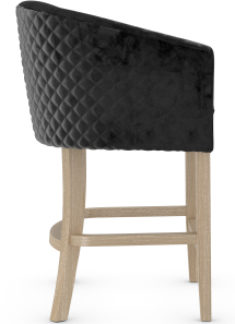 Bentley Oak Bar Stool Black Velvet