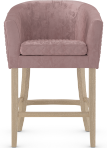 Bentley Oak Bar Stool Velvet