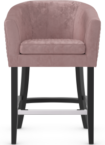 Bentley Bar Stool Blush Velvet
