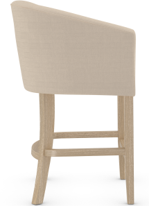 Bentley Oak Bar Stool Cream Fabric