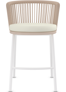 Capri White Bar Stool 
