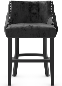 Carlton Bar Stool Black Velvet