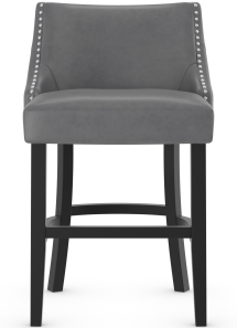 Carlton Bar Stool Grey Leather