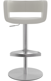 Claudio Brushed Bar Stool White