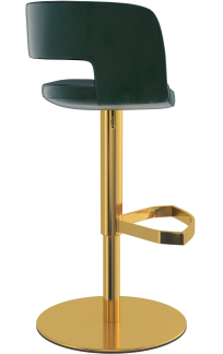 Claudio Gold Bar Stool Velvet