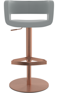 Claudio Rose Gold Real Leather Bar Stool