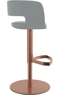 Claudio Rose Gold Real Leather Bar Stool