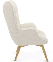 Contour Oak Chair Teddy Fabric 