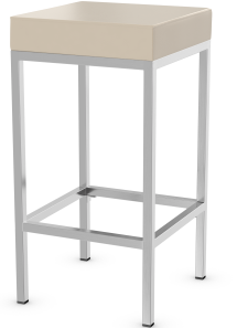 Cube Brushed Bar Stool Cream