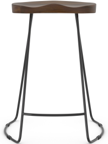 Cult Black Bar Stool Dark Wood