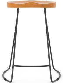 Cult Black Bar Stool Cherry Wood