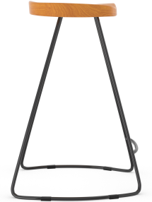 Cult Black Bar Stool Cherry Wood