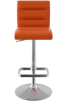 Deluxe Brushed Bar Stool Orange