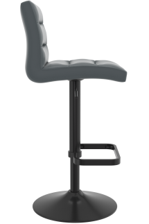 Deluxe Black Bar Stool Grey