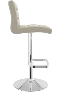 Deluxe Chrome Bar Stool Beige