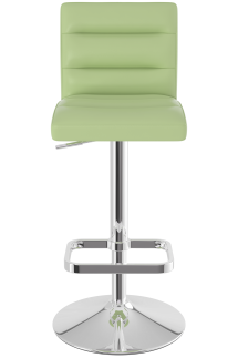 Deluxe Chrome Bar Stool Green