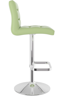Deluxe Chrome Bar Stool Green