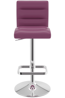 Deluxe Chrome Bar Stool Purple