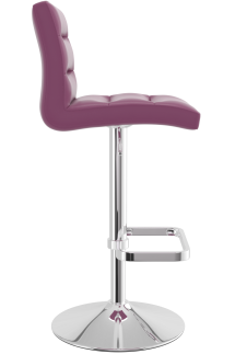 Deluxe Chrome Bar Stool Purple