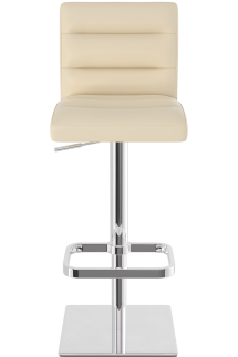 Deluxe Chrome Real Leather Bar Stool 