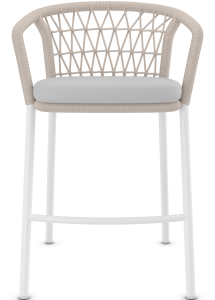 Ellipse White Bar Stool