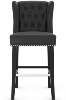 Earl Bar Stool Black Leather