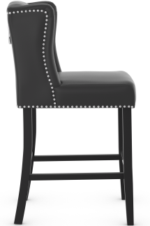 Earl Bar Stool Black Leather