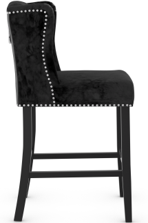 Earl Bar Stool Black Velvet