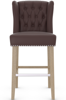 Earl Oak Bar Stool Leather