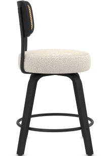Fairmont Black Bar Stool Boucle