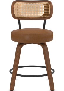 Fairmont Walnut Bar Stool Leather