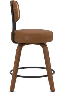 Fairmont Walnut Bar Stool Leather