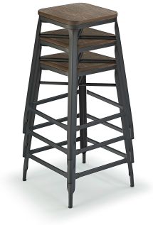 Farmhouse Bar Stool Backless