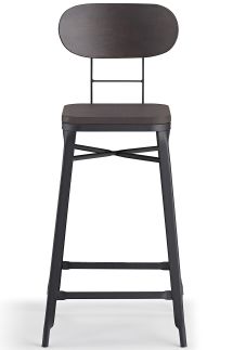 Farmhouse Stool Black & Cherry